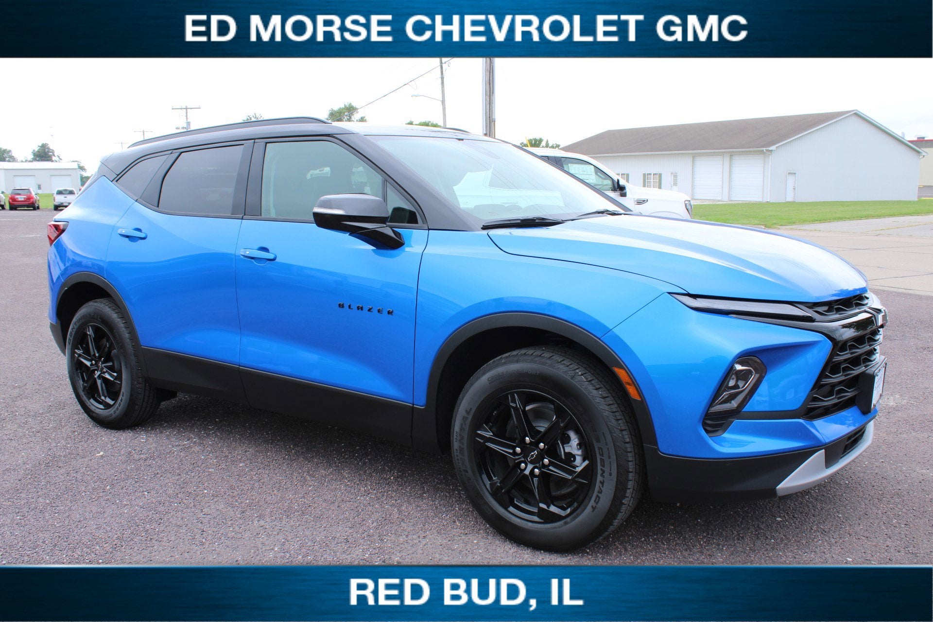 2025 Chevrolet Blazer 3LT in Riptide Blue Metallic — front three-quarter view
