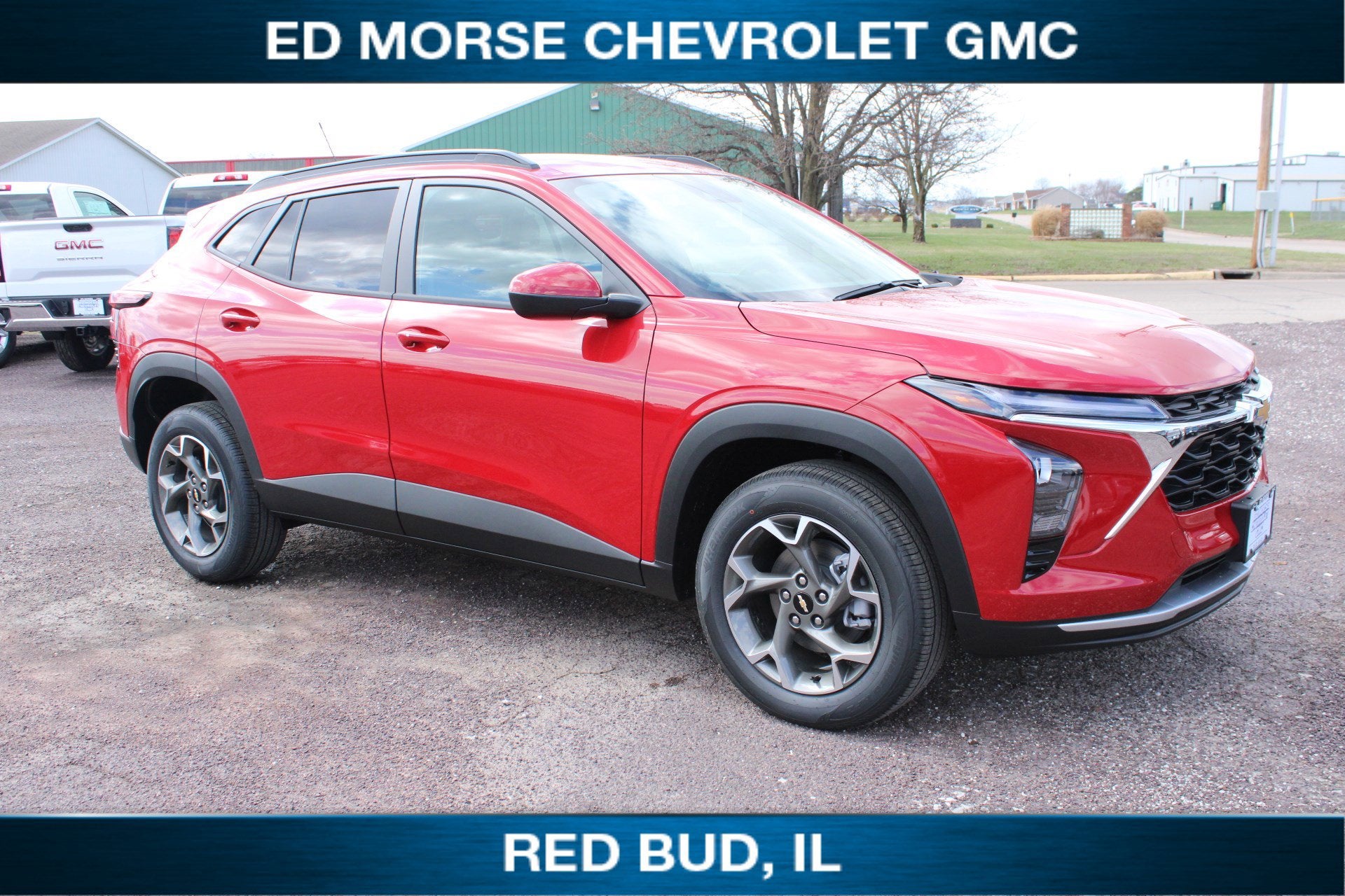 2026 Chevrolet Trax LT in Apex Red — front three-quarter view